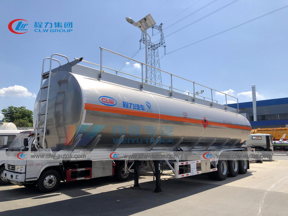 50CBM Aluminum Fuel Tank Trailer For Long Distance Delivery
