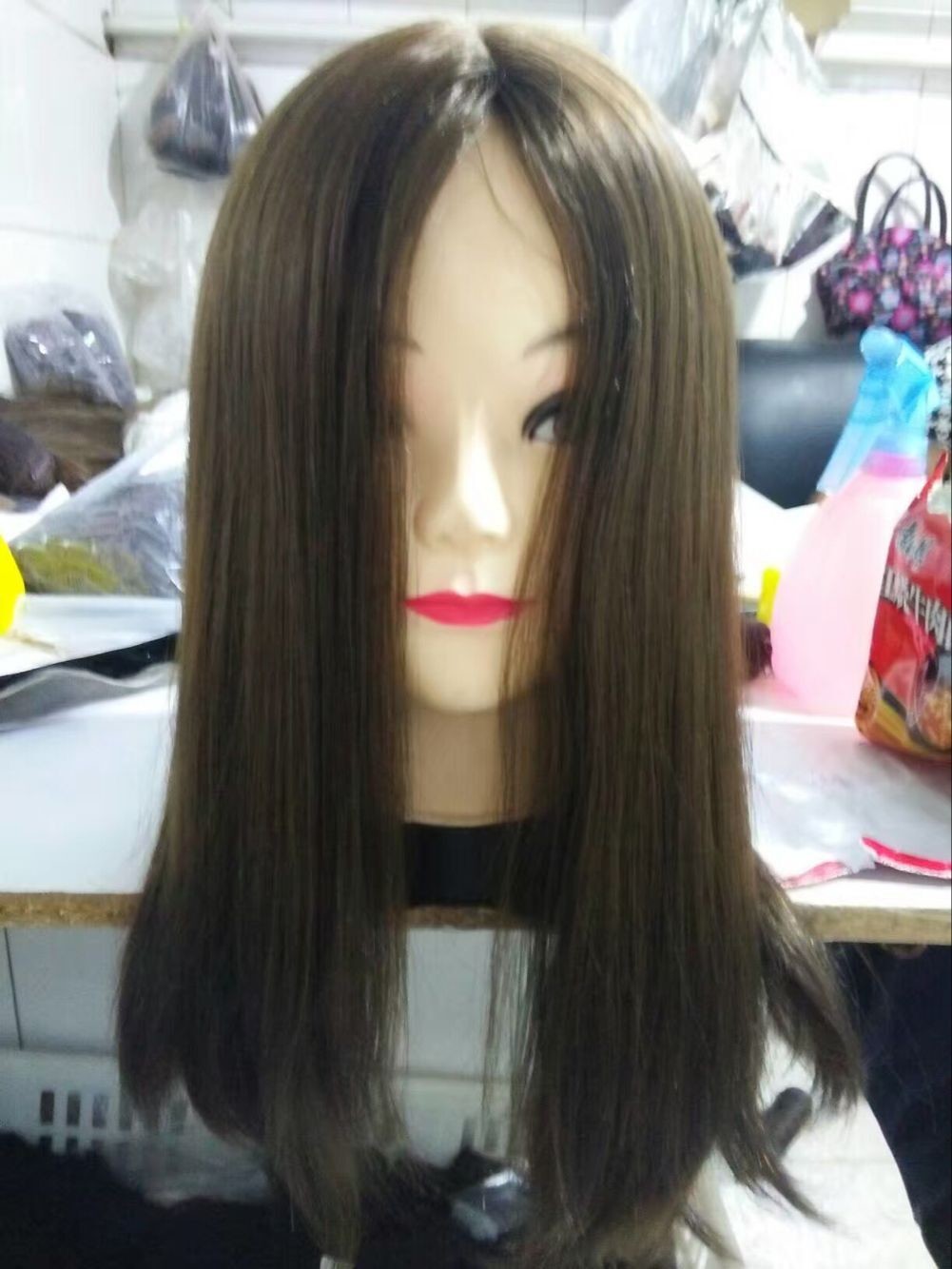 Qingdao Supplier 100% European 100% Cuticle Virgin Hair Kosher Wigs Silky Straight