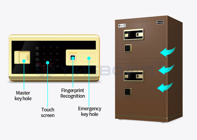 Coffee Solid Steel Luxury Smart cash locker for office Security YB/N7-100D