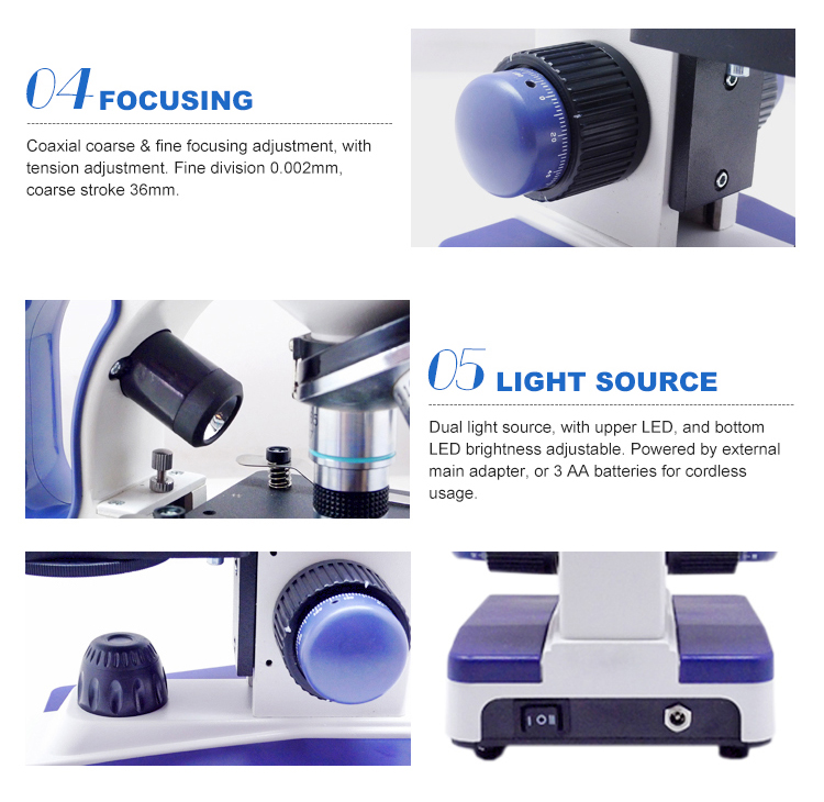 45º Inclined Monocular Compound Microscope A11.1143 With Dual Light