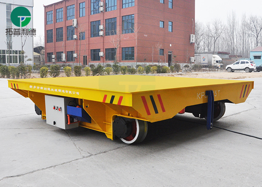 Steelmills Foundries Automated AC-Powered Track Mounted Transfer Cart Heavy Duty Platform Trolley