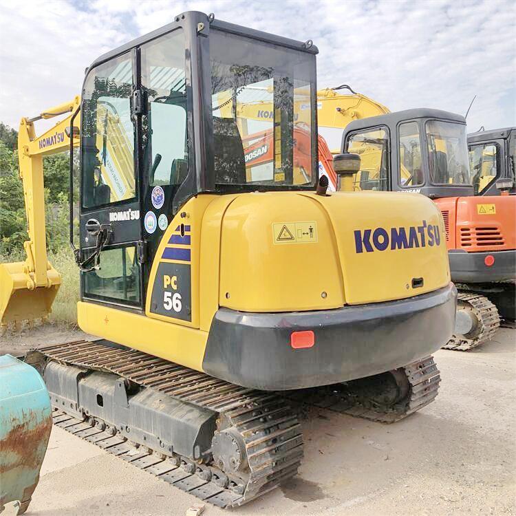 34.5KW Used Mini Komatsu Excavator PC56 With Original Hydraulic Valve