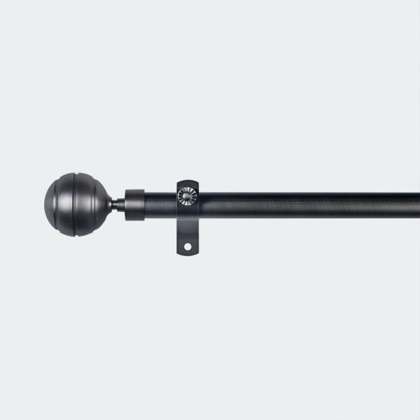 Sand Black Curtain Rod Set Home Three Dimensional Spheres Aluminum Decorative