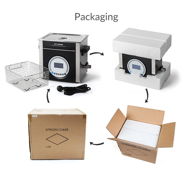 Super Low Noise Ultrasonic Parts Cleaners , Industrial Ultrasonic Bath 10L 200w For Lab