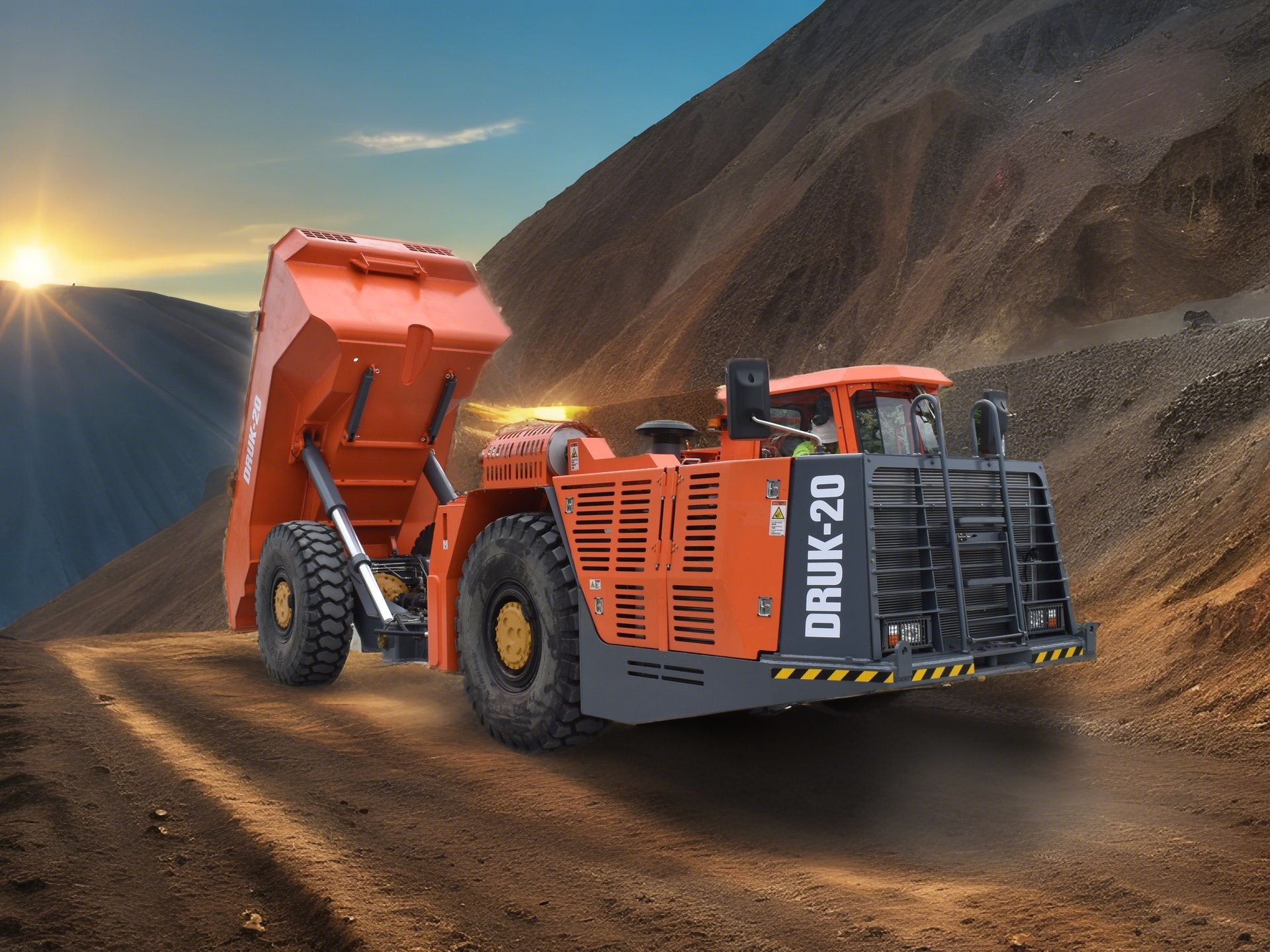 VOLVO Engine 20 Tons Mining Dump Truck Tipper Truck Underground