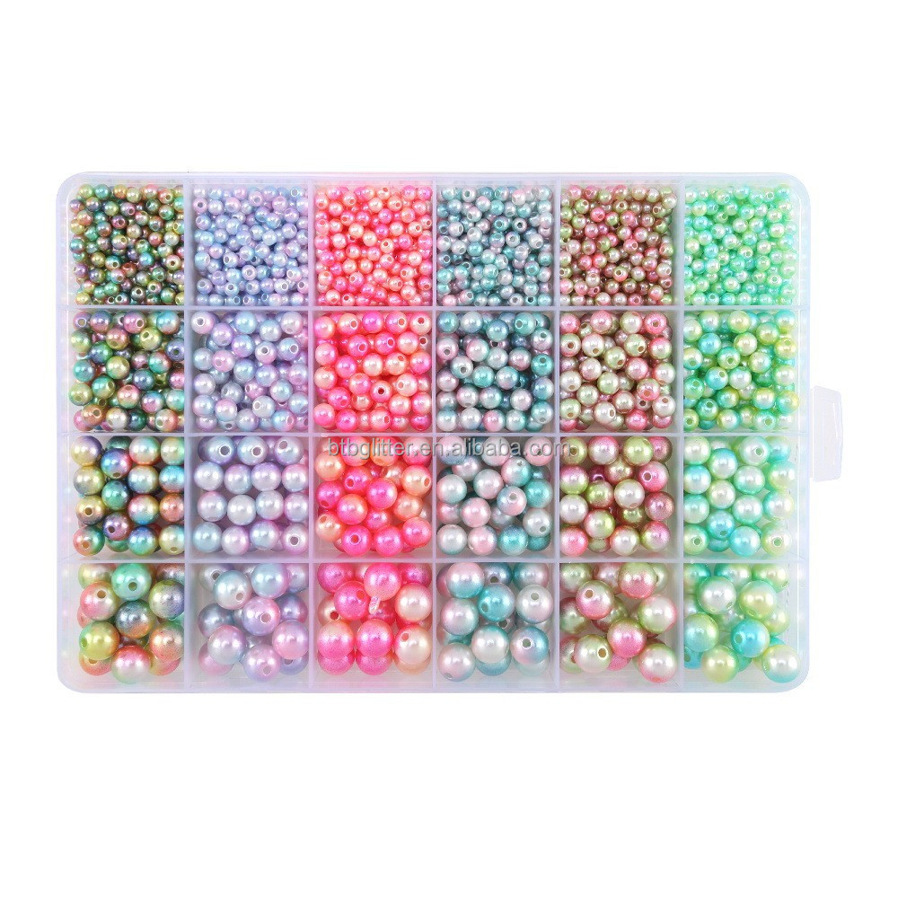 Polymer Clay Beads Flat Round in Round Shape for DIY Jewelry Making Kit Handmade Loops Bracelets Necklace Earring