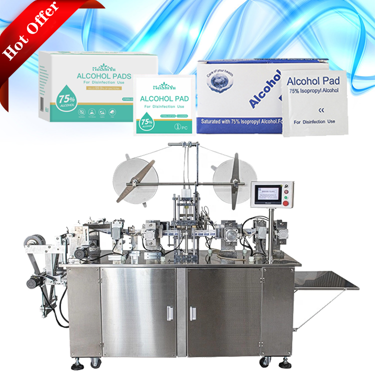 Single Disinfect Alcohol Swab Making Machine Four Side Seal 30mm*30mm