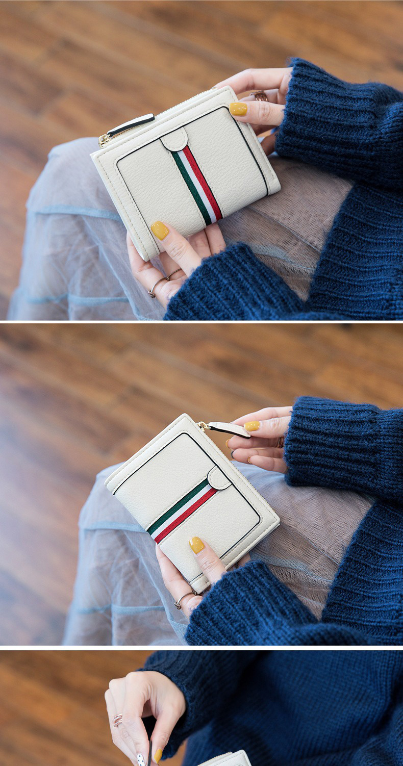 Mini Women Wallet Cute Lady Leather Bag with Zippered Card Wallet and Elegance Design