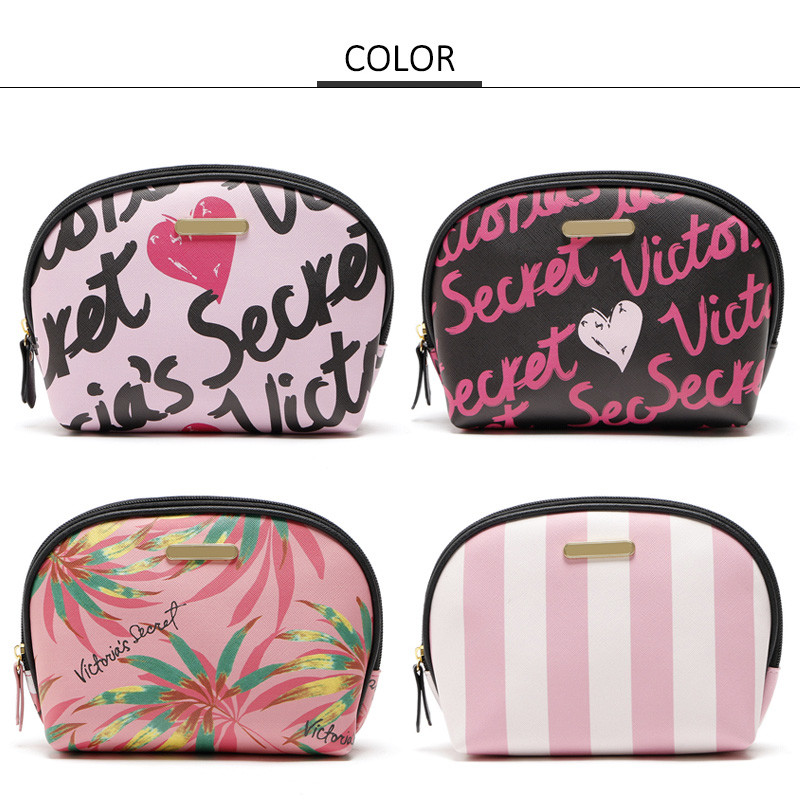 Custom Waterproof Travel Pink PU Leather Cosmetic Bags