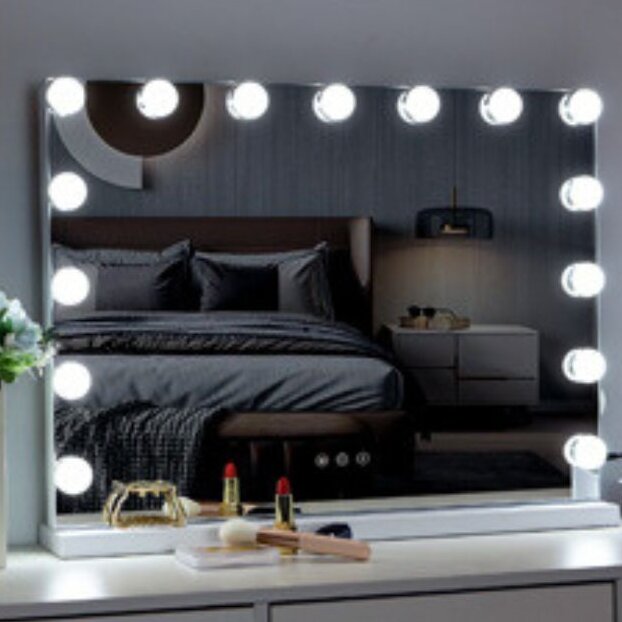Shatterproof Hollywood Light Up Makeup Mirror Vanity Wall Mounted