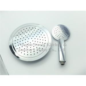 China Hot sell Double face single function Chrome plating round shower head hand shower set water saving rain shower kit on sale