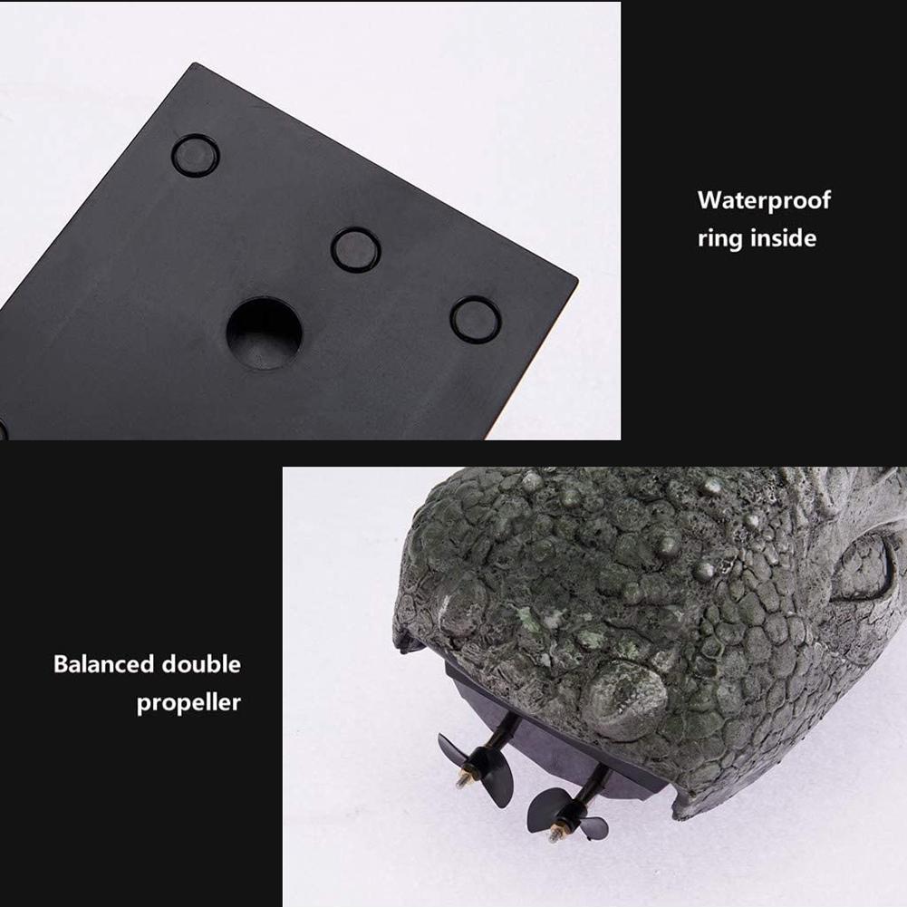 2.4ghz Remote Control RC Boat Simulation RC Crocodile Head Army Color