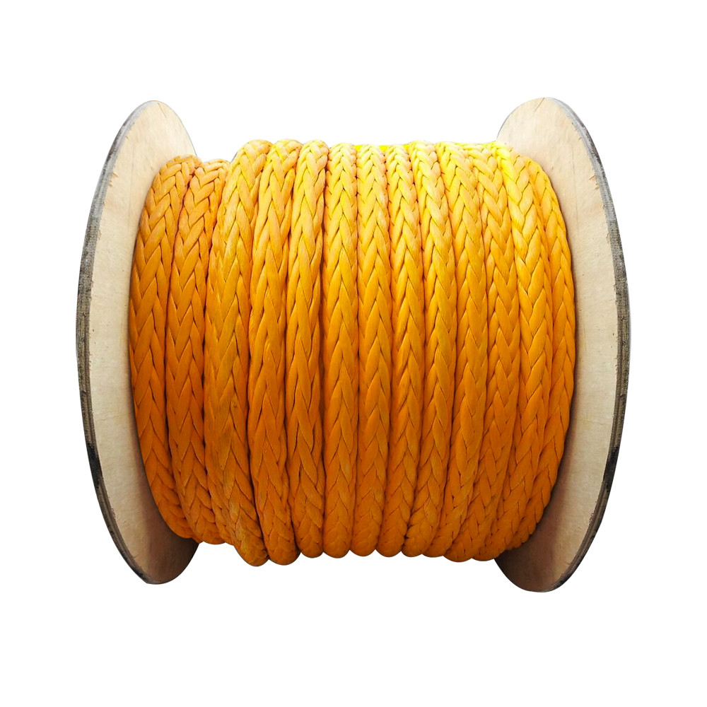 8/12 Strands UHMWPE / Hmpe Rope For Mooring Towing And Sling
