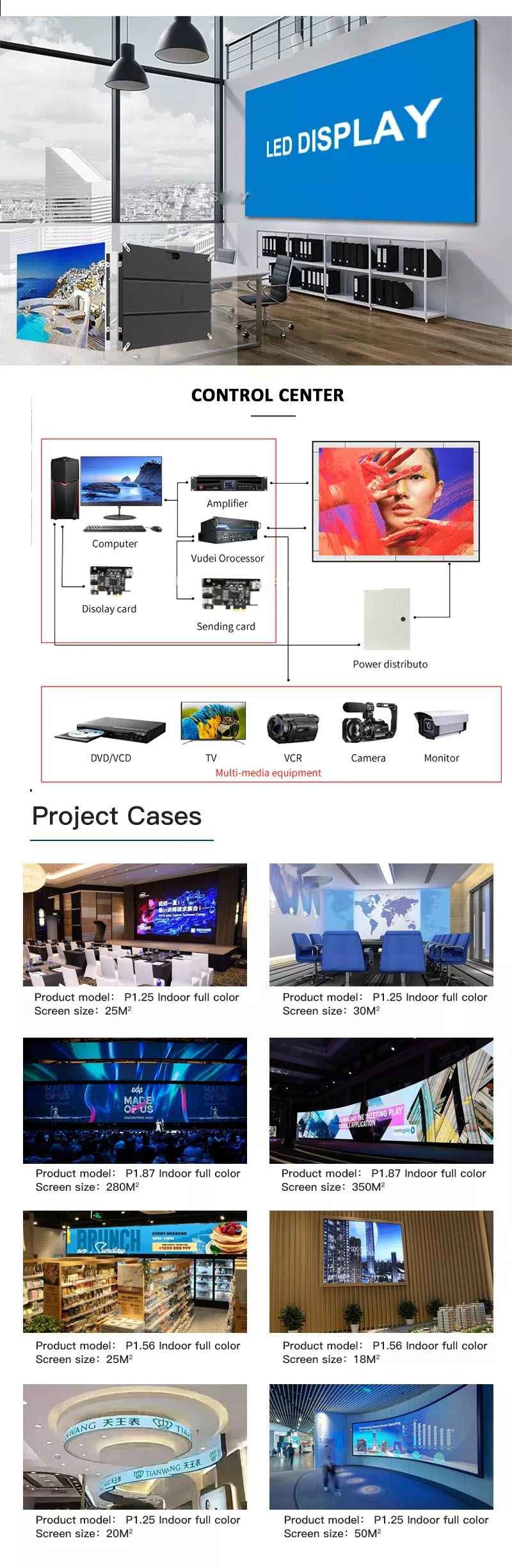 P2.57 Indoor Led Video Wall , 600cd/sqm Church Display Screens