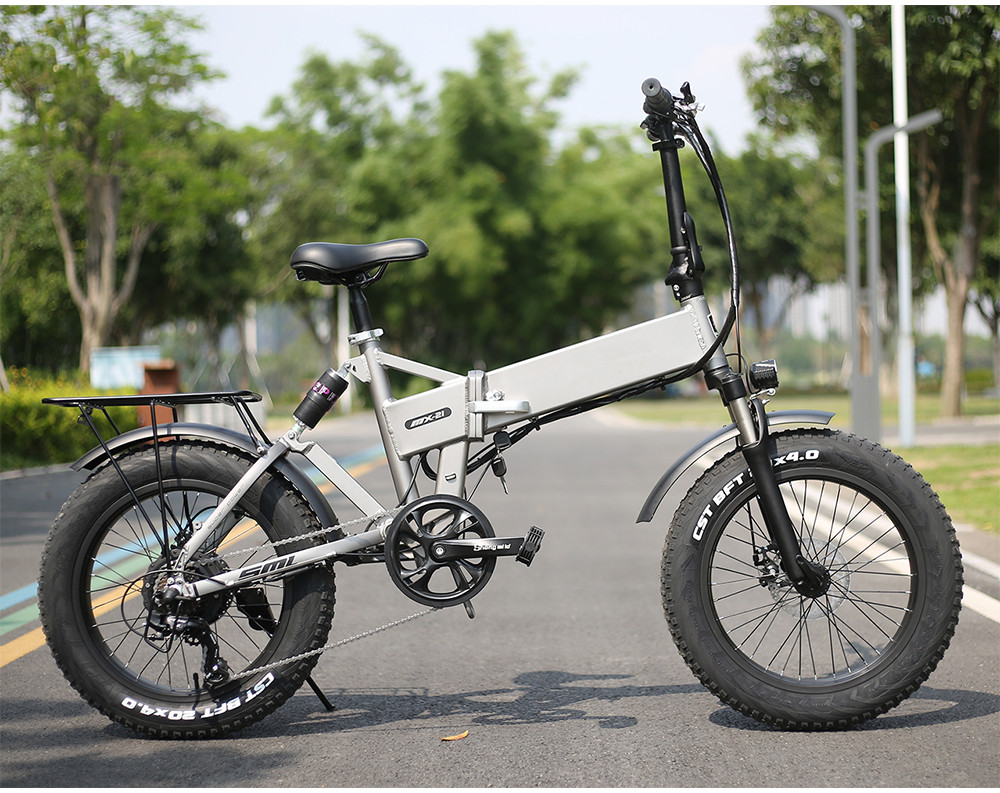 High Torque Folding Electric Fat Tire Bike 500W With 20 Inch LCD Display