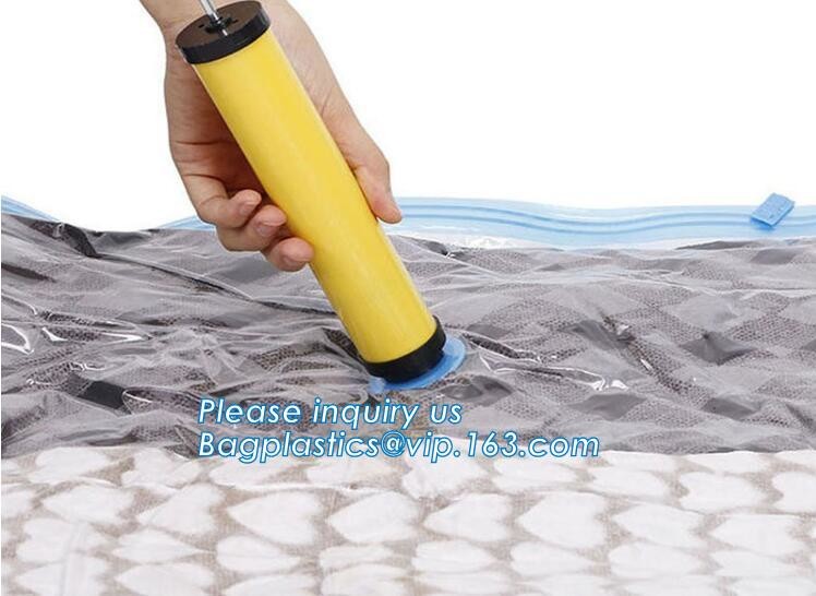 PA plastic clothes quilt space save zipper compression bags, space saver vacuum bag clothes, vaccum storage bags
