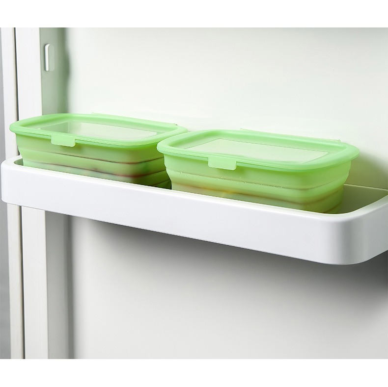 Pure Silicone Square Lunch Box – 100% Food-Grade, BPA-Free, Leakproof, Microwave And Freezer Safe Reusable Container For Meal Prep, Office Lunch, Kids
