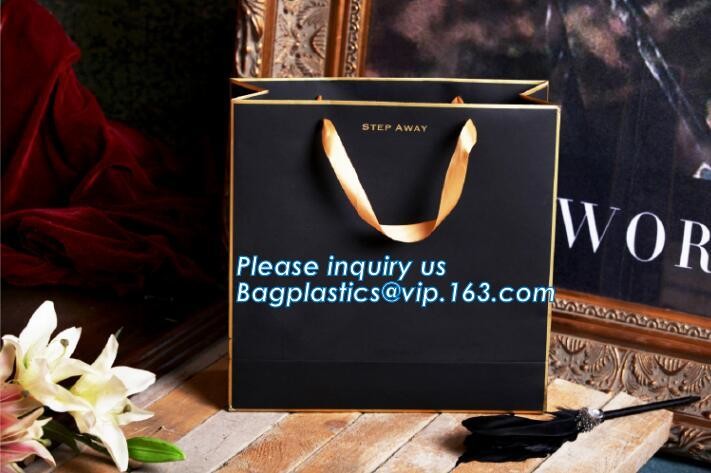 Flower carrier bag with different color customized pot plants kraft paper bag with handle,stamping logo fancy paper flow