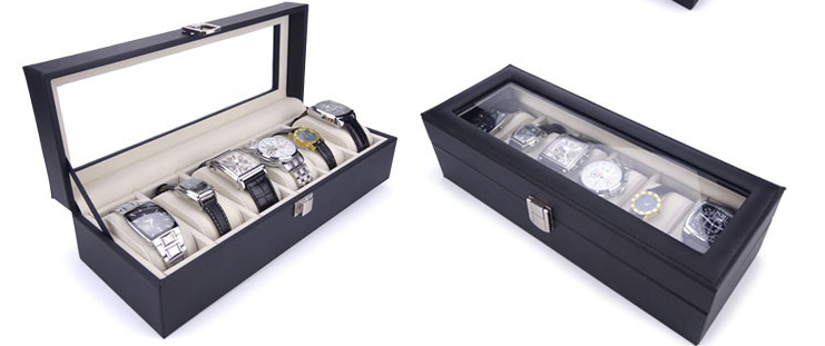 Recyclable Hot stamping PU Watch Box Packaging With Custom Logo