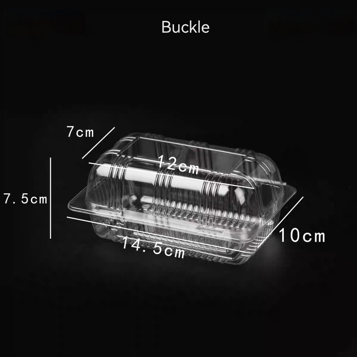 Transparent Vegetable Box Disposable Fruit PET Box Clamshell Hinge Salad Pastry Takeaway Box No Hole With Lid