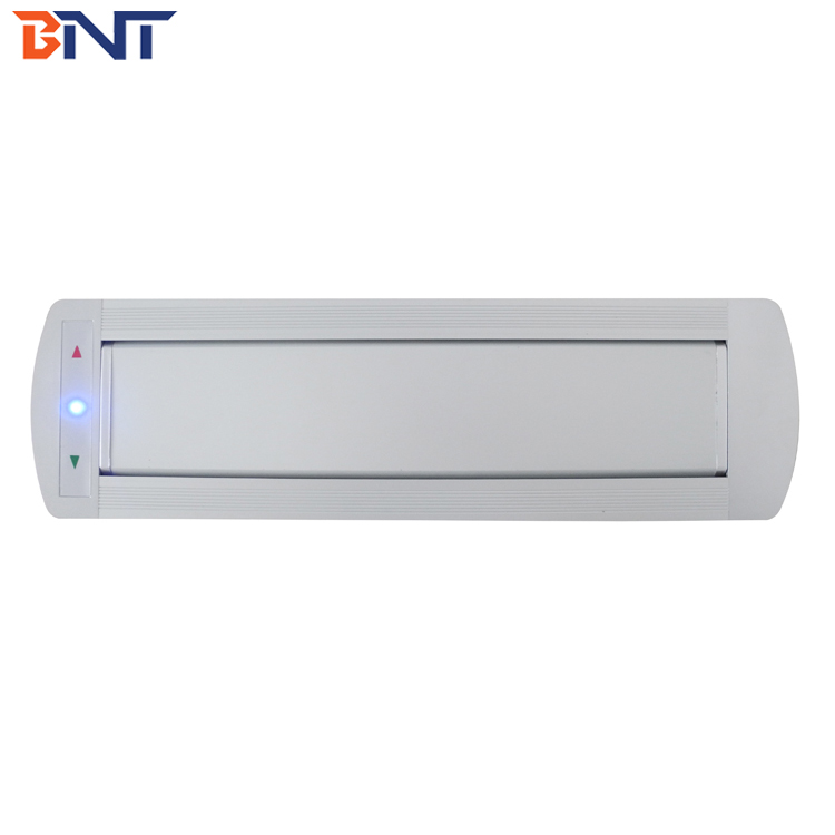 Aluminum alloy Motorized Flip Up Desk Power Data Socket with power cord