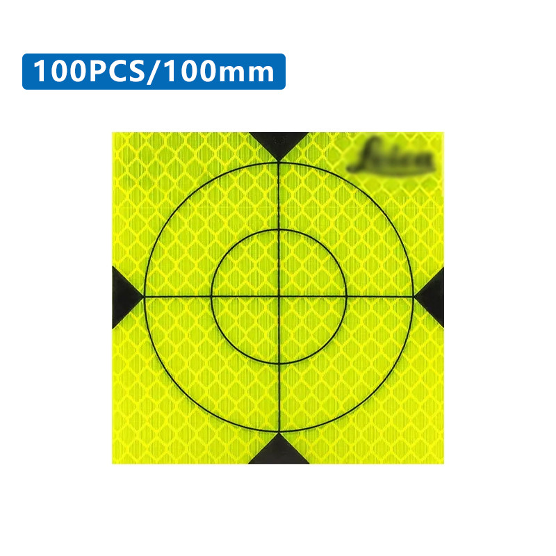 100pcs Size 60mm 20 30 40 50 80 Reflector Sheet For Total Station Survey Geography Fluorescent Green Triangle Reflective Sticker