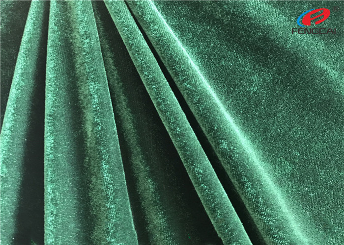 4 Way Stretch Spandex Warp Knitted Shiny Velvet Dress Fabric For Upholstery