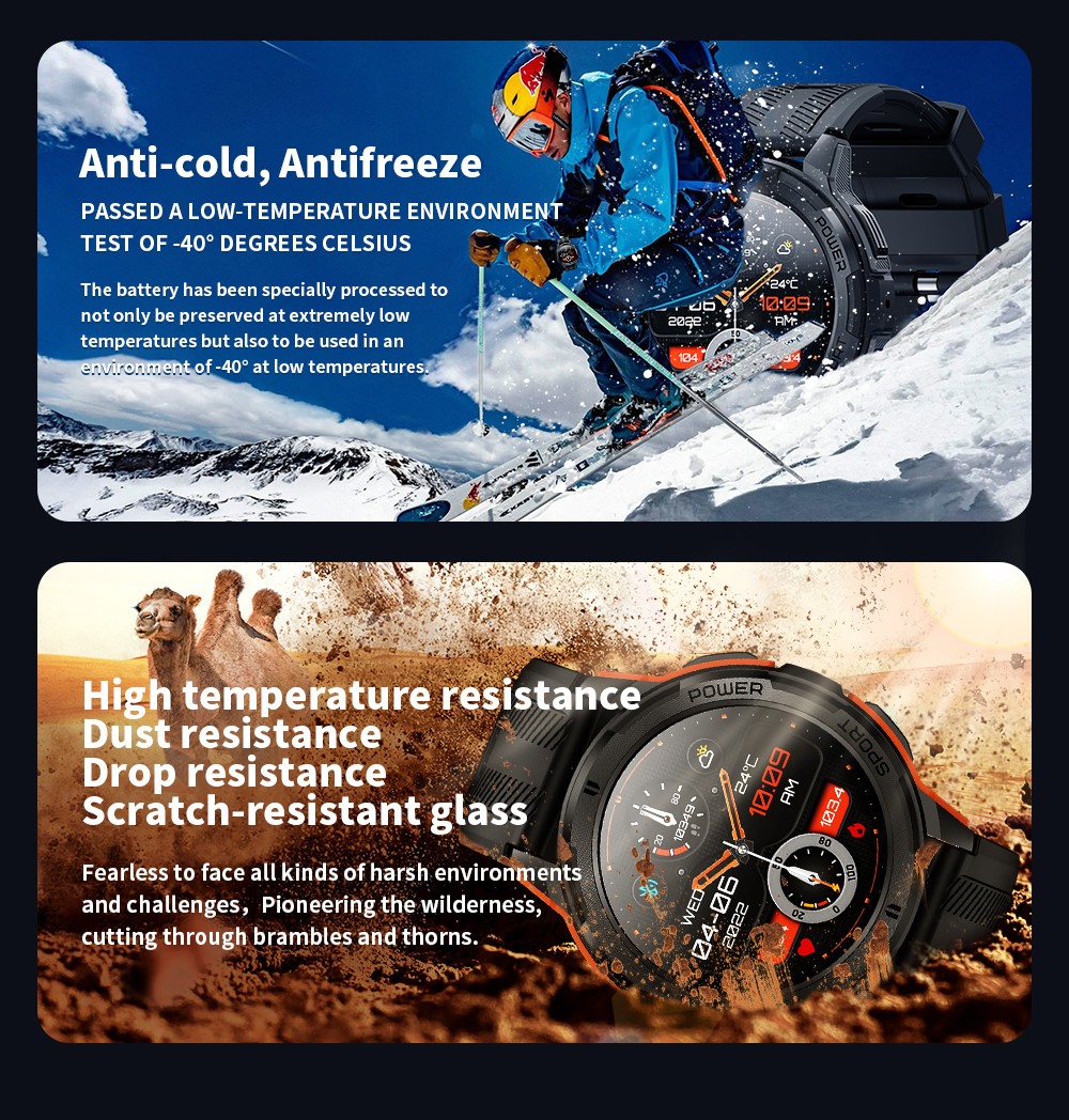 C25 Sports Rugged Outdoor Smart Watch Aviation Metal Case 1.69 inch