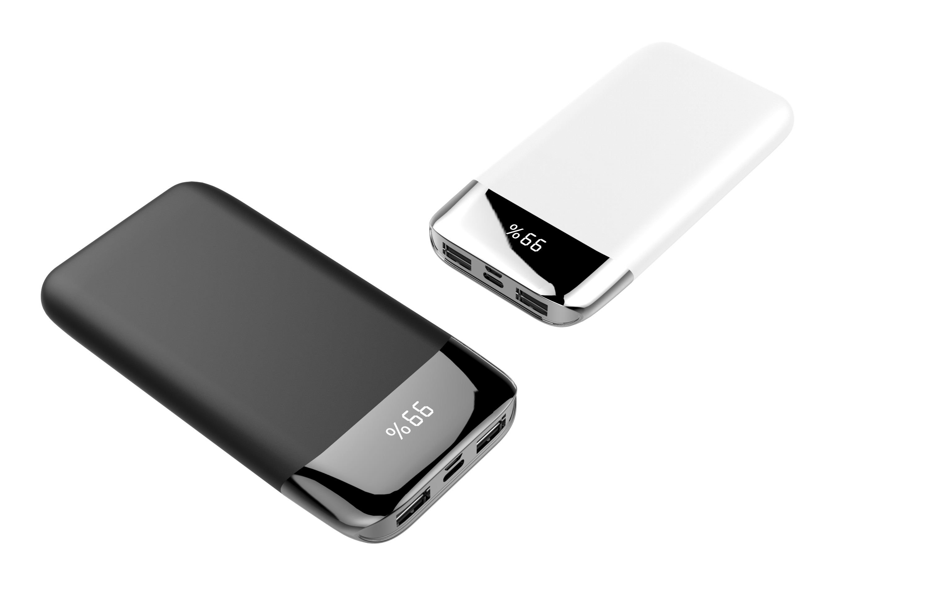WIRELESS POWERBANK WITH LED DISPLAY Portable Power Bank Charger QI Wireless Charge 2 INPUT 2 OUTPUT+WIRELESS CHARGER