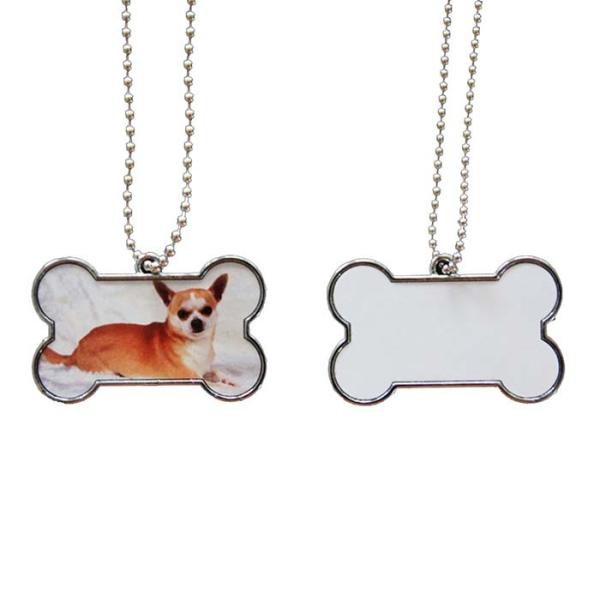 Custom Logo Blank Double Sided Sublimation Metal Pet Name ID Chain Dog Tags For