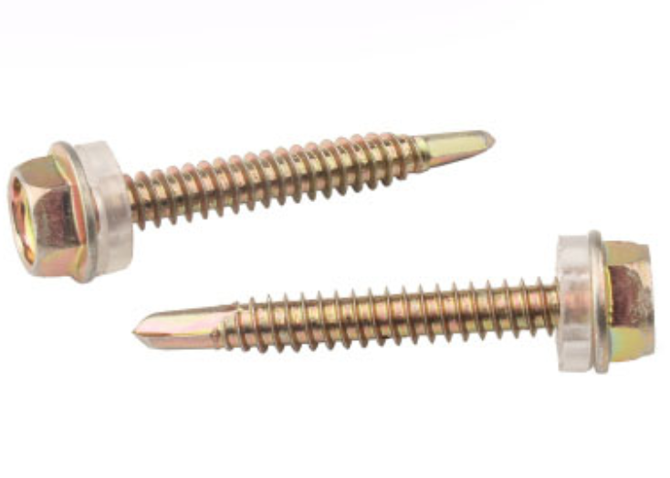 GB/T15856.4 Color Zinc Hexagon Flange Drilling Screw With Tapping Screw Thread Hexagon Flange Drilling Screw