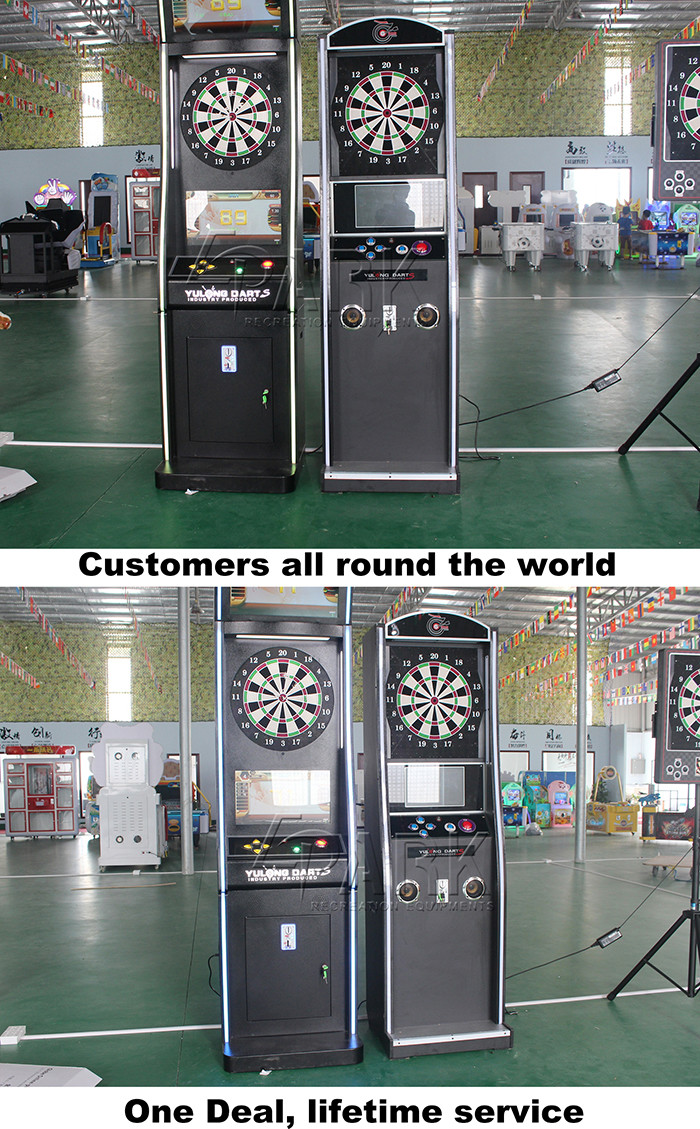 Metal Material Coin Operated Electronic Dart Machine For 4 Players