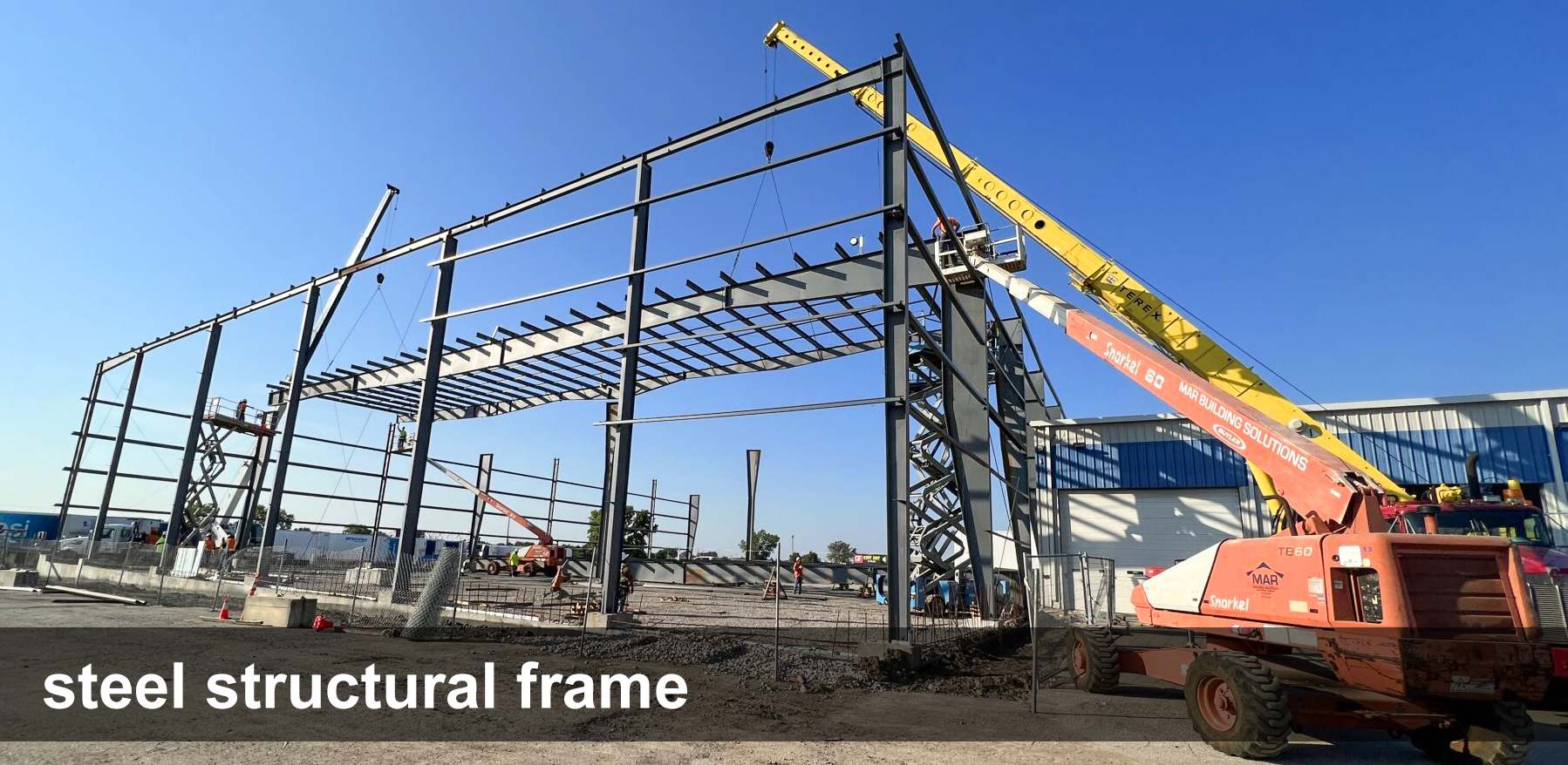Light Prefab Building Steel Structure Workshop with C.Z Shape Steel Channel Purlin Made