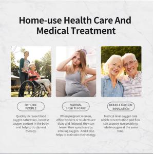 China Large screen LCD display intelligent voice prompt LCD display mute, efficient and stable portable 9L oxygen concentrator on sale