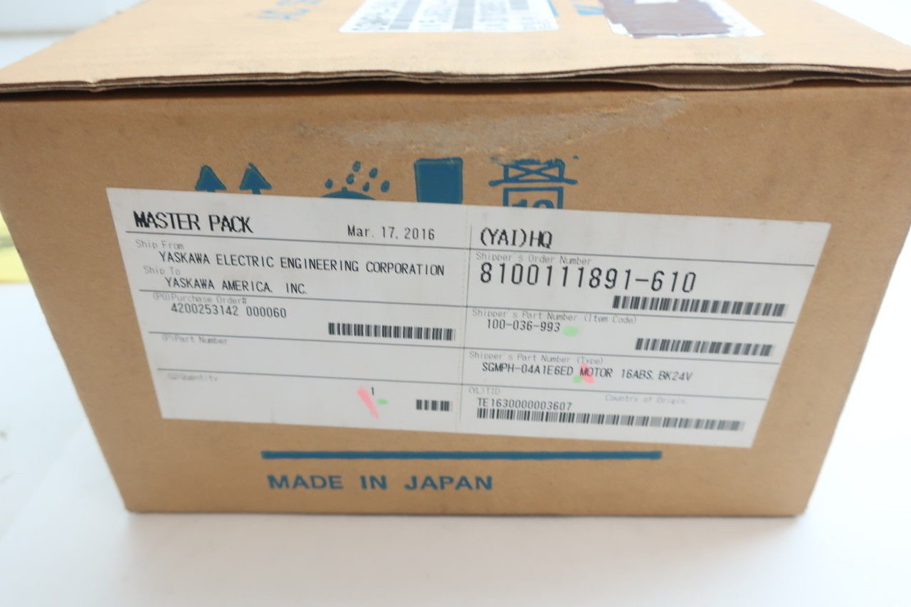 SGMPH-04A1E6ED| the Power have 400 W,brand new and original, RPM have 3000 RPM.