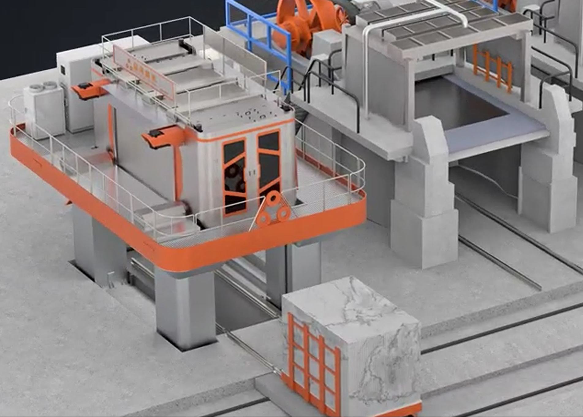 Efficient Intelligent Diamond Multi Wire Saw Machine For Marble Block