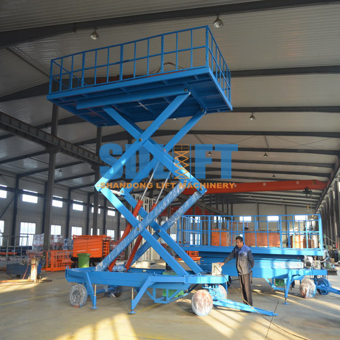 3t 6m Motorized Lift Table Electric Loading Dock For Cargo Moving