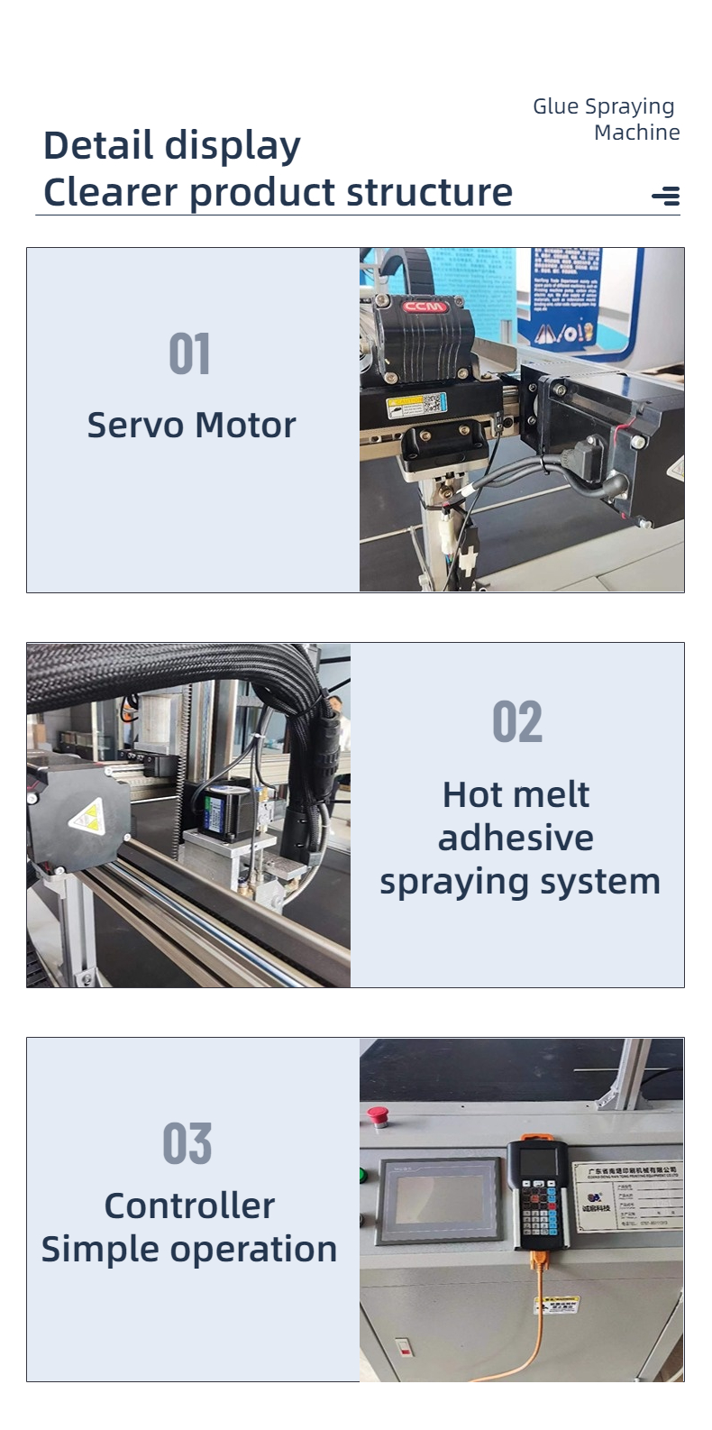 Air Pressure 0.5-0.8MPA Hot Melt Adhesive Spraying Machine for Carton Box Bottom Folding