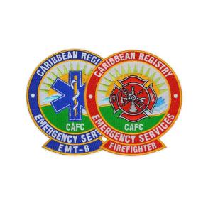 Police Uniform Logo Patches 100% Embroidered Hook And Loop Hats Patch