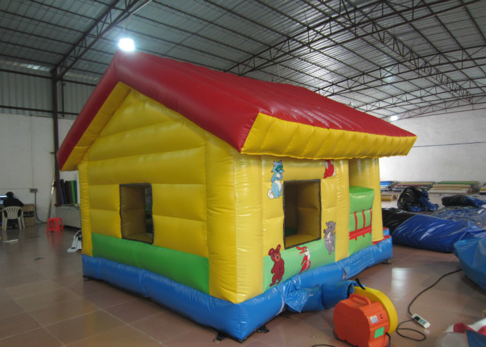 Little Size PVC Kids Inflatable Bounce House For Kindergarten / Farm Jump Bouncy Castles