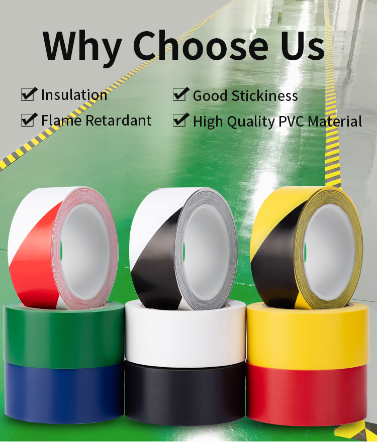 PVC Warning Danger Tape Yellow Adhesive Barricade Caution PVC Tape Roll
