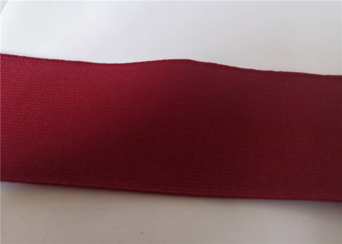  5 Cm Red Soft Custom Printed Polyester Webbing Knitted Different Colors Manufactures