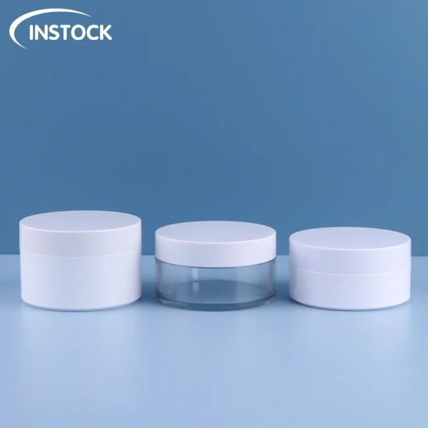 Cosmetic Jar With White Lids Cosmetic Packaging Bottle 100/120/150ml Eye Face