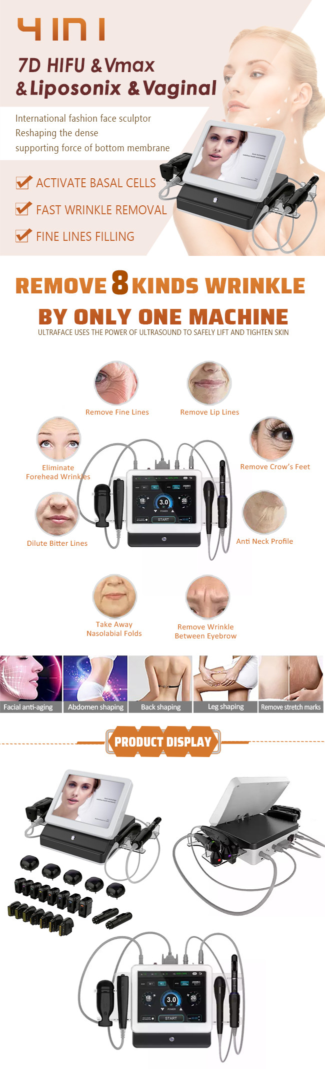 Korean Hifu Machine 2d 3d 4d 12 Lines Slimming Hifu For Face And Body