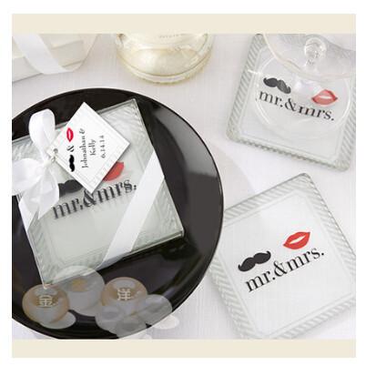 New creative promotion gift product wedding gift glass photo frame coaster cup