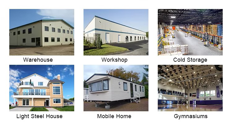 Steel Industrial-Style Light Sandwich Panel Prefabricated Warehouse for Gymnasium