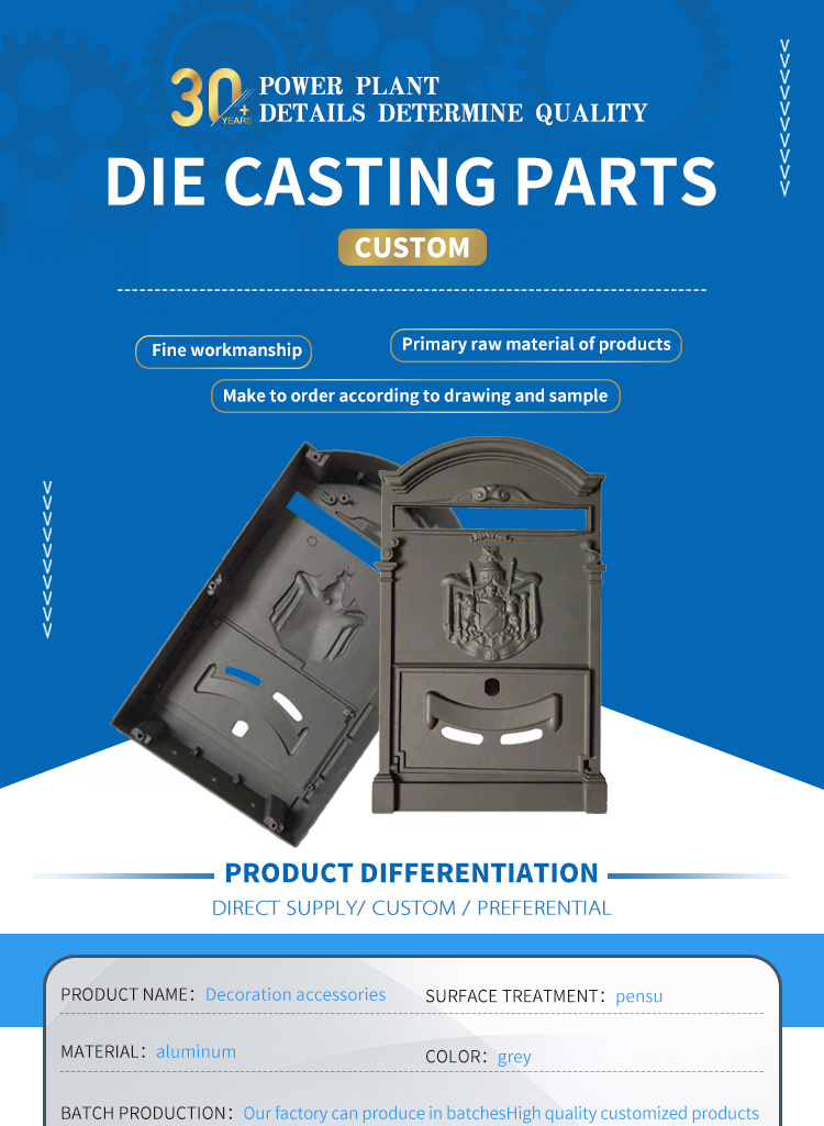 Customized Aluminum Casting Service Die Casting Aluminum Parts with Option Lost Wax Casting