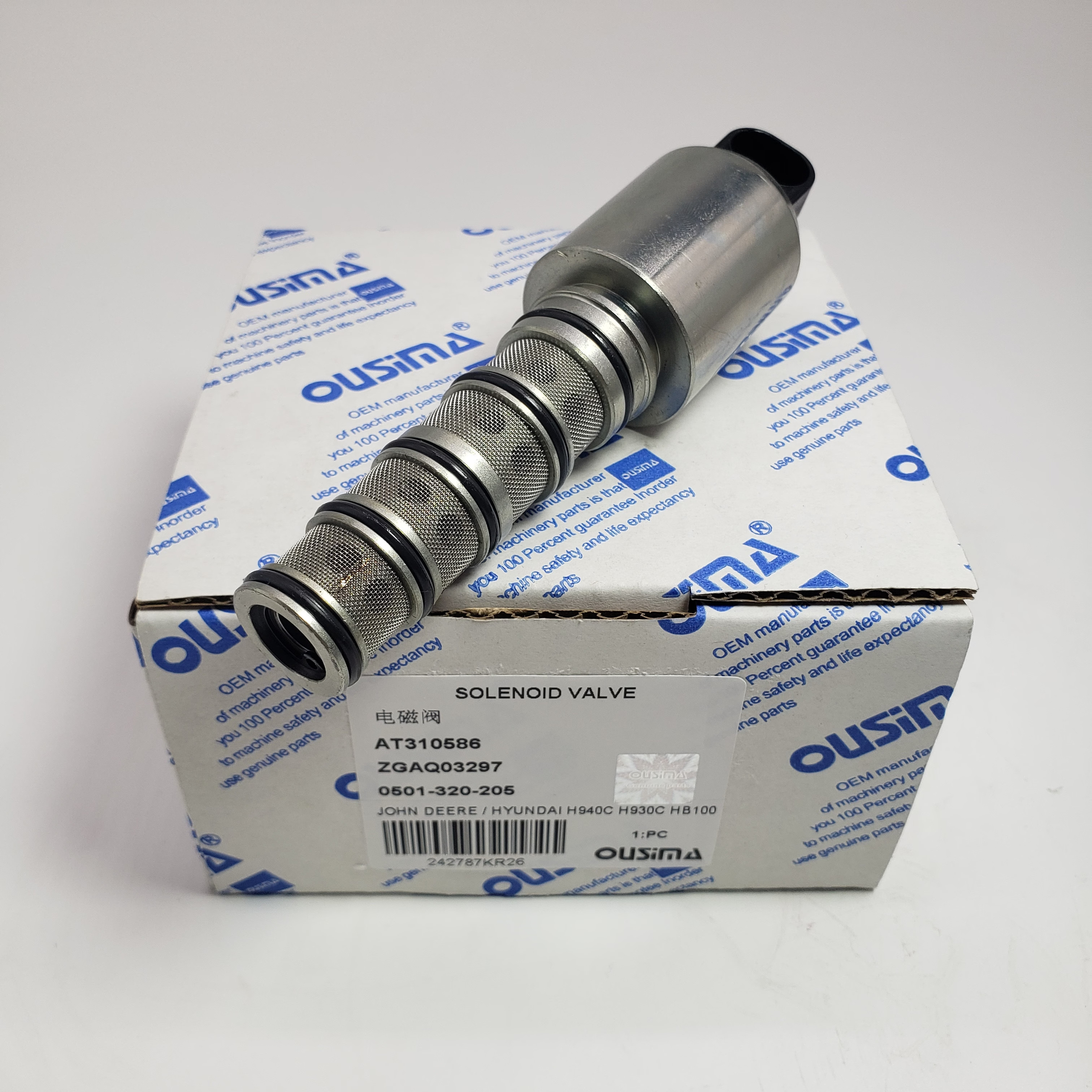 Solenoid Valve AT310586 ZGAQ03297 0501-320-205 For John Deere 310SK 210K 410K