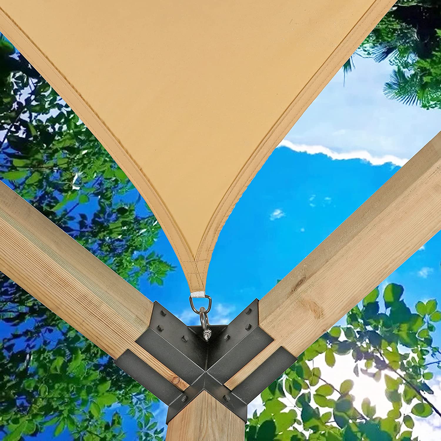 Standard Single-side Bracket Outdoors Design Space Saving Wood Post Base Metal Brackets
