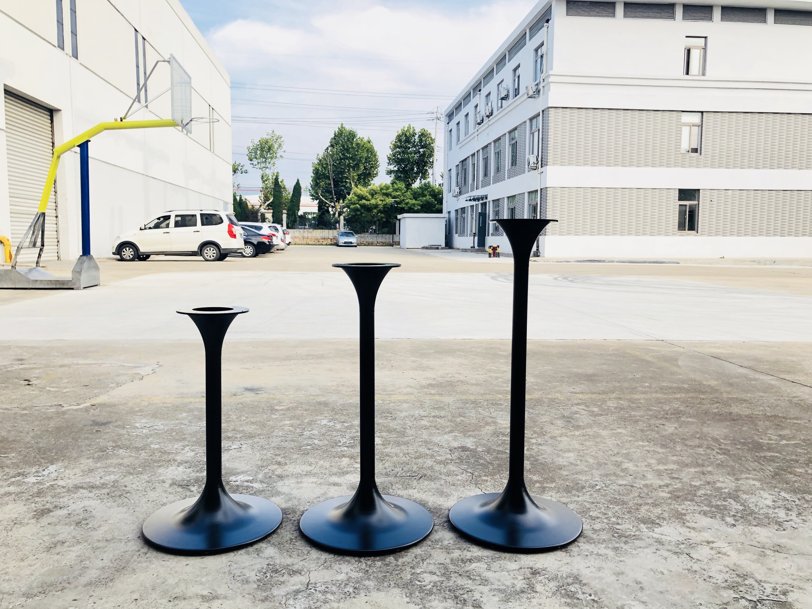 Bistro Table base Steel Table leg Modern Tulip design Pedestal Dining table height